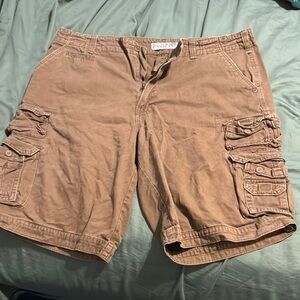 Plugg Tan Cargo Shorts Durable Cotton Style